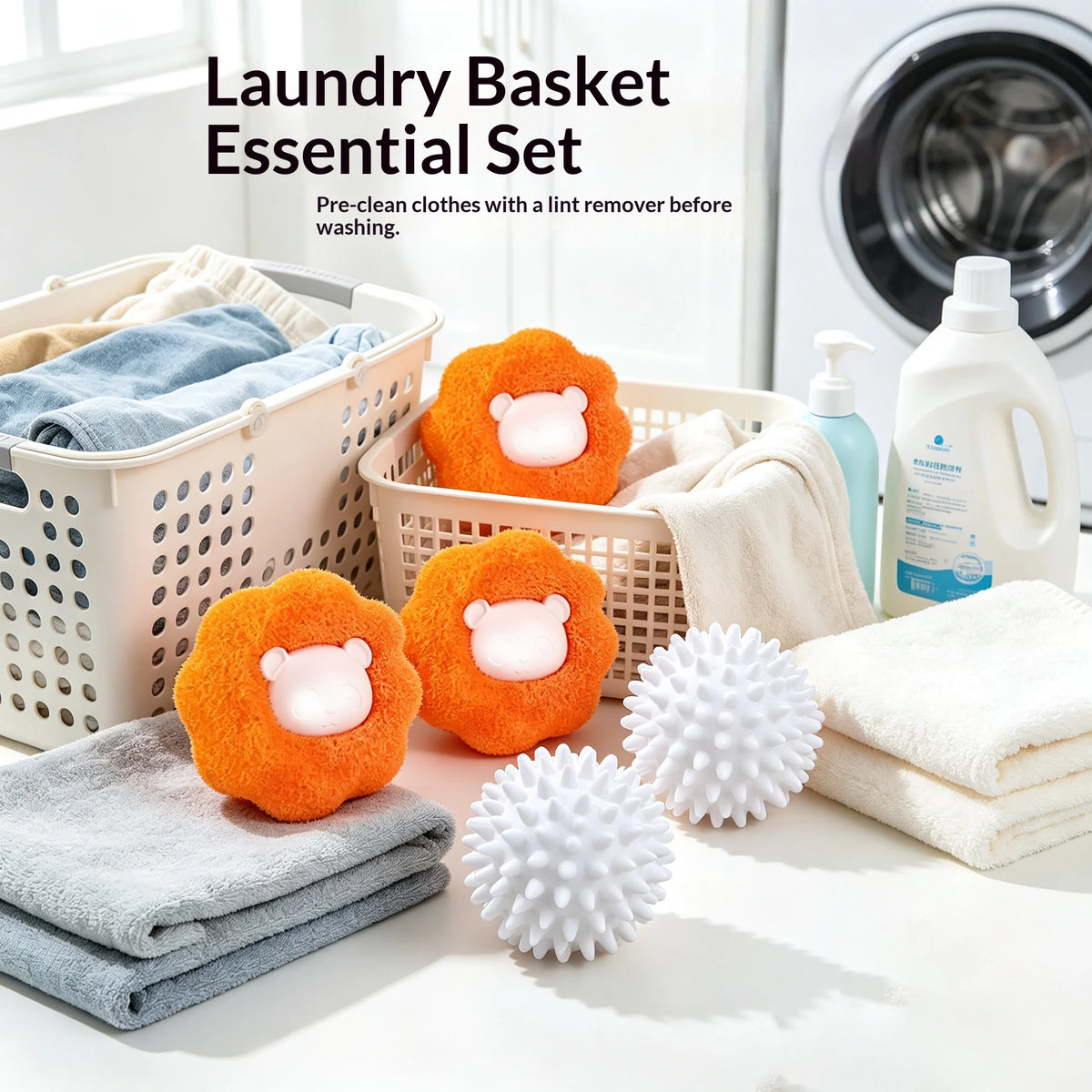 Reusable Pet Hair Remover Laundry Balls Set – 5 Pcs