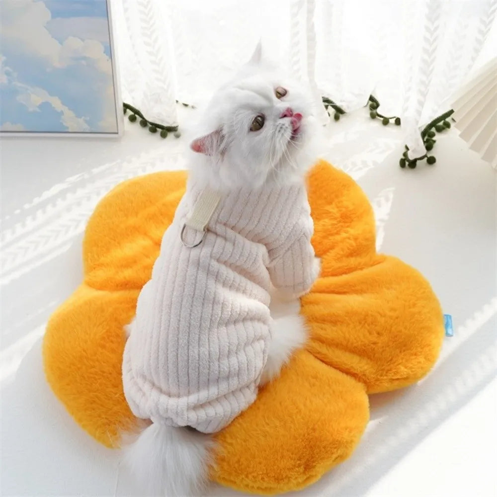 Flannel Plush 4-Leg Dog & Cat Hoodie – Warm Jumpsuit