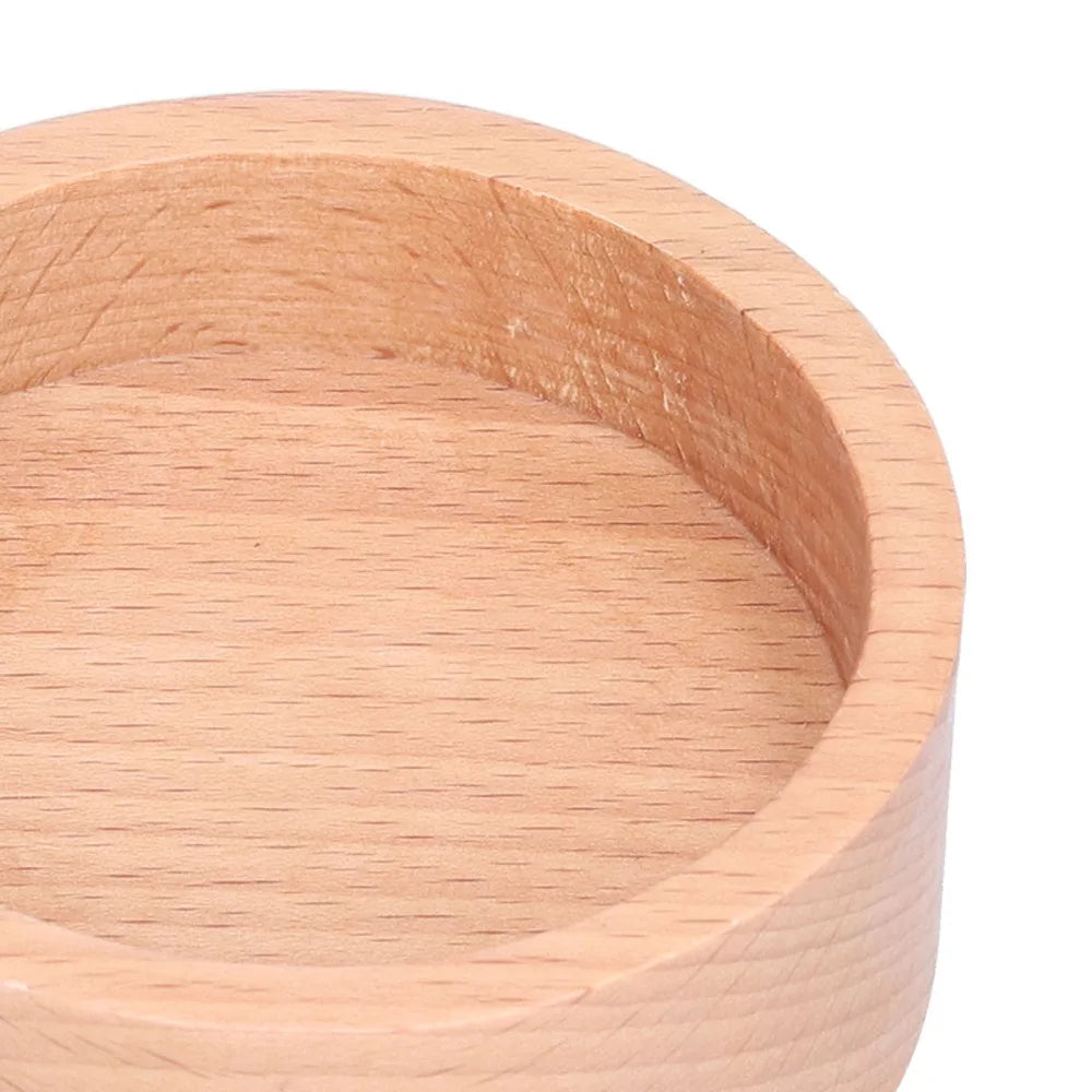 Wooden Snack Dish with Handle – Beech Wood Seasoning Plate
