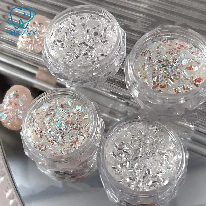 Multicolor Nail Glitter Powder – Metallic Iridescent DIY Glitter