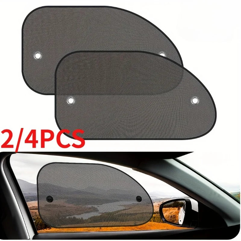 Car Window Sun Shade UV Protection + Suction Cups – 2/4 PCS