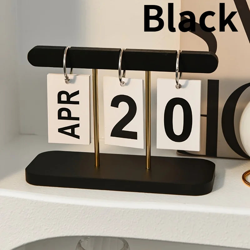 Nordic Minimalist Page-Turning Desk Calendar – English