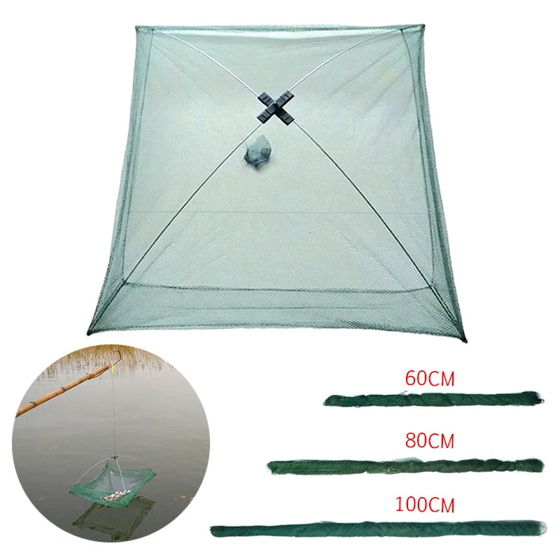 Umbrella Crab Trap Folding Bait Dip Fishing Net – 3 Sizes