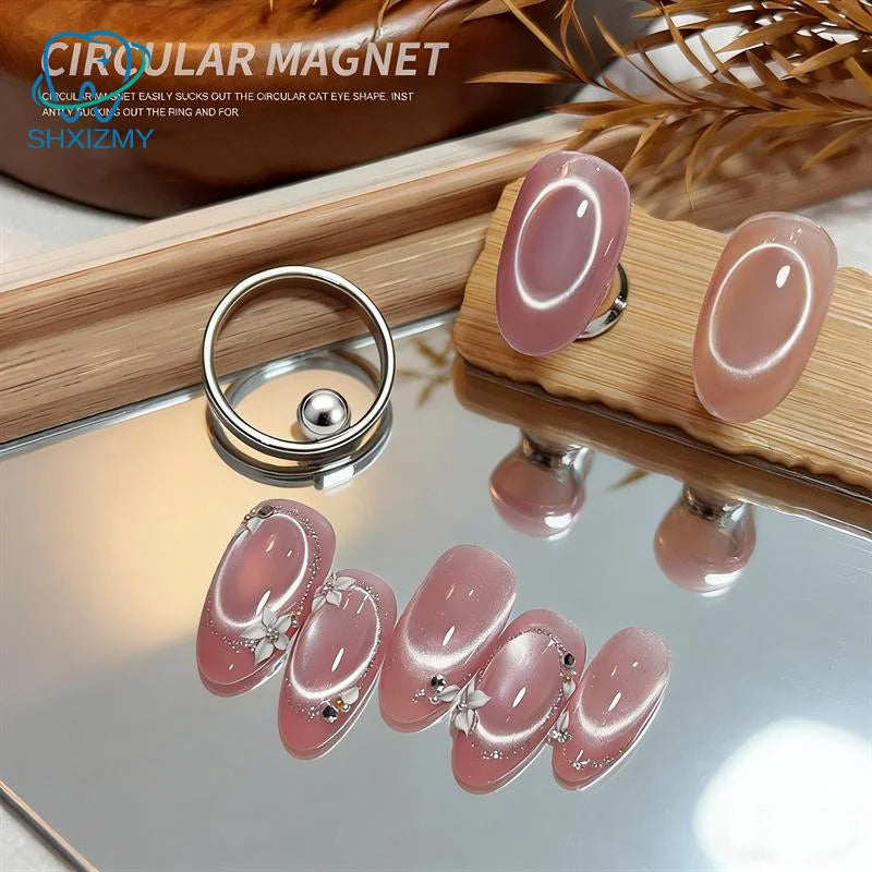 Cat Eye Nail Art Magnet Ring – Black Hole Hollow Effect