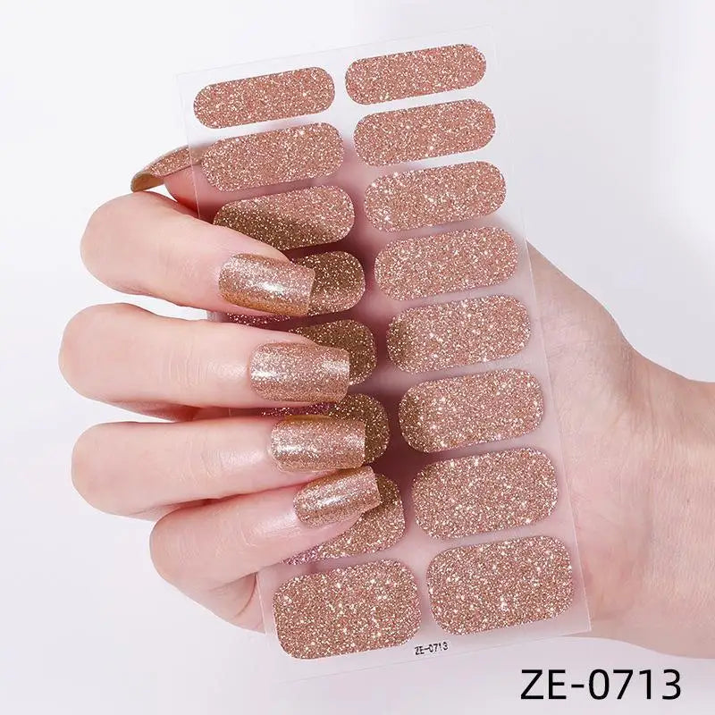 Glitter Self-Adhesive Nail Polish Strips – DIY Nail Wraps