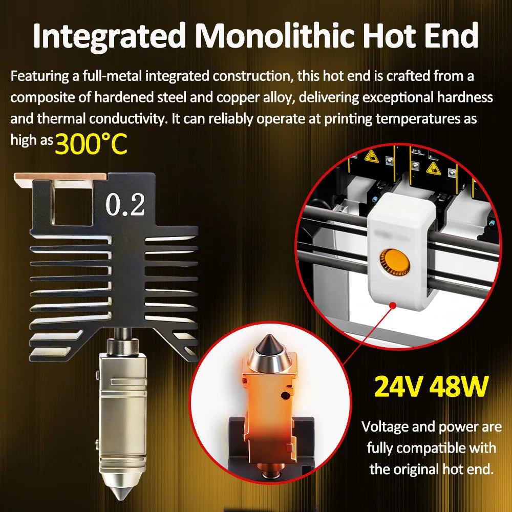 Upgraded Hotend Kit for Snapmaker U1 – Ceramic Block Plug & Play