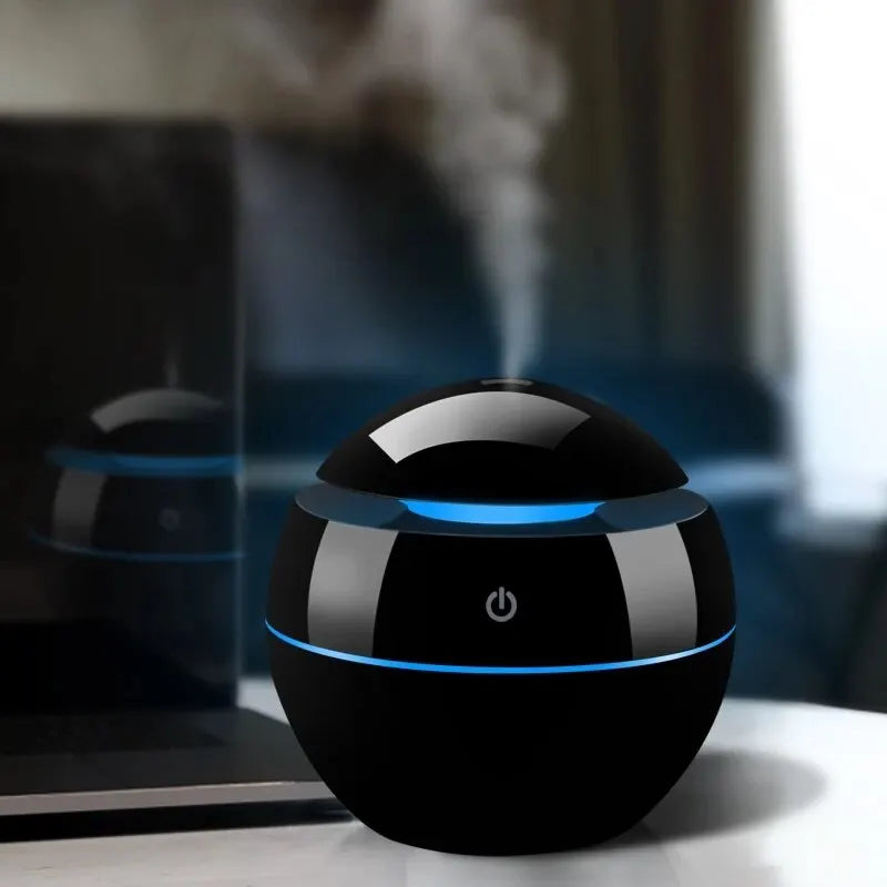 USB Mini Humidifier Aromatherapy Diffuser & Color Night Light