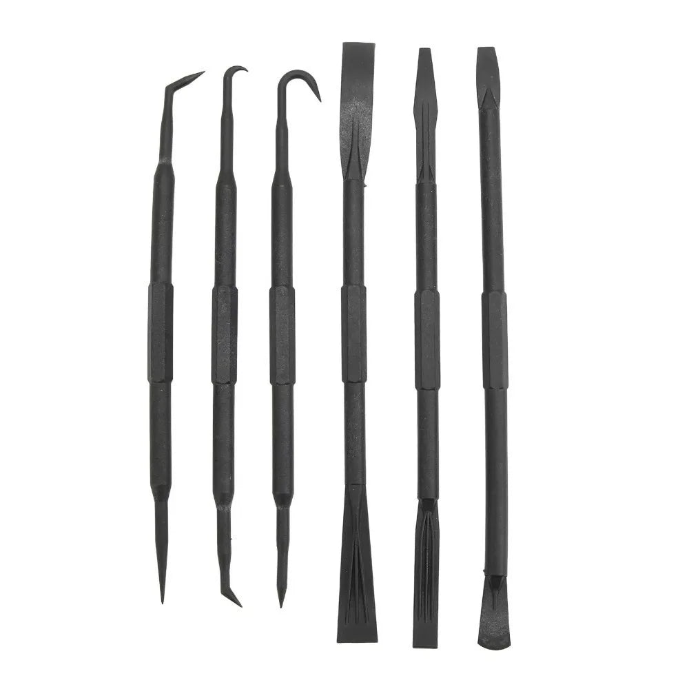 6-Pc ABS Plastic Pry Bar & Hook Set – Double Ended Repair Kit