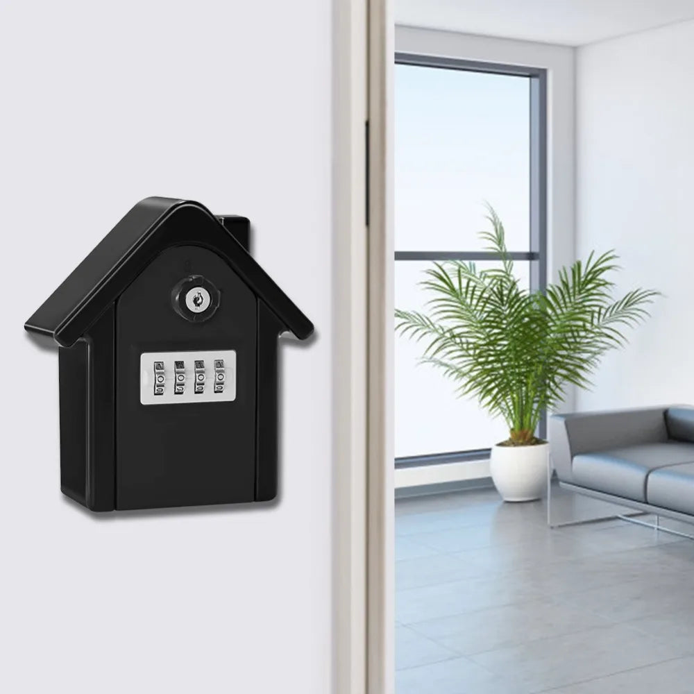 Wall Mounted 4-Digit Combination Key Lock Box – Zinc Alloy