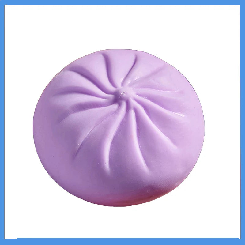 Dumpling Squishy Stress Ball Fidget Toy with Steamer Design