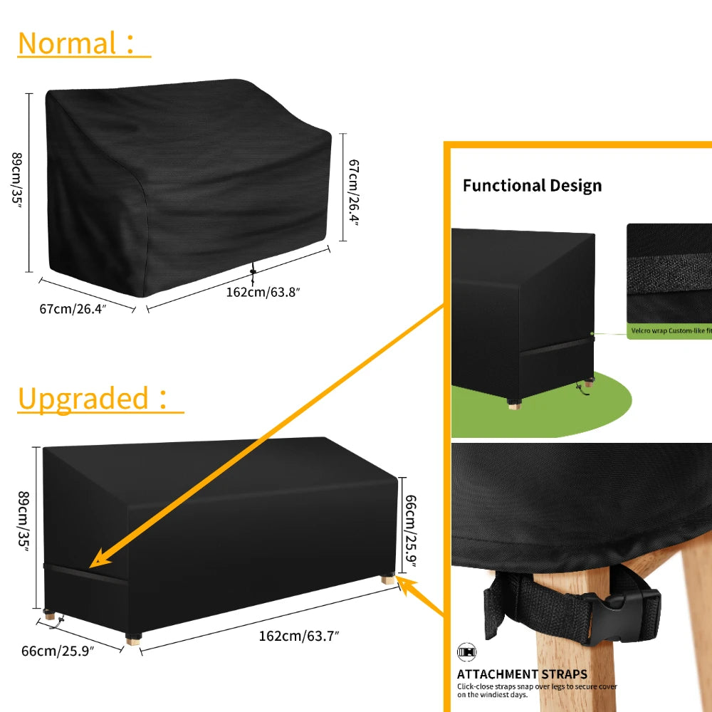 Waterproof 3-Seater Garden Bench Cover – Heavy Duty Oxford