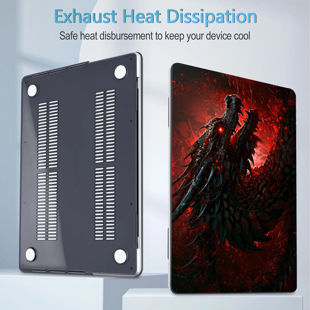 EGYAL Dragon Print Hard Shell MacBook Case – Air & Pro M1–M4