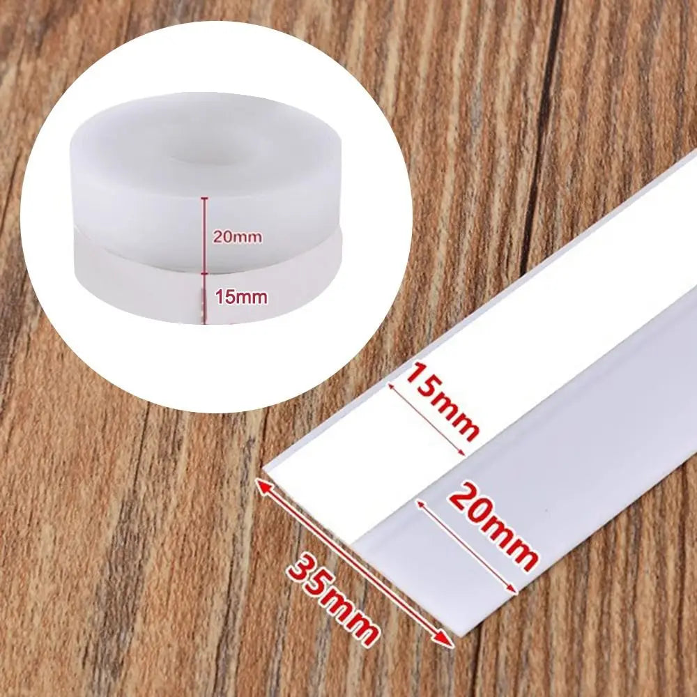 Self-Adhesive Silicone Door & Window Seal Strip 1m/3m