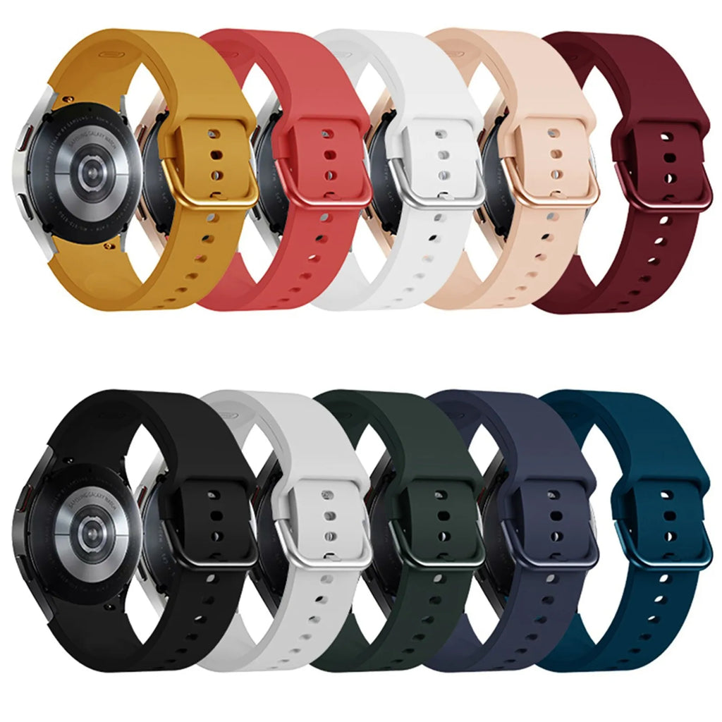 Silicone Samsung Galaxy Watch 4 Band 20mm – 10 Colors