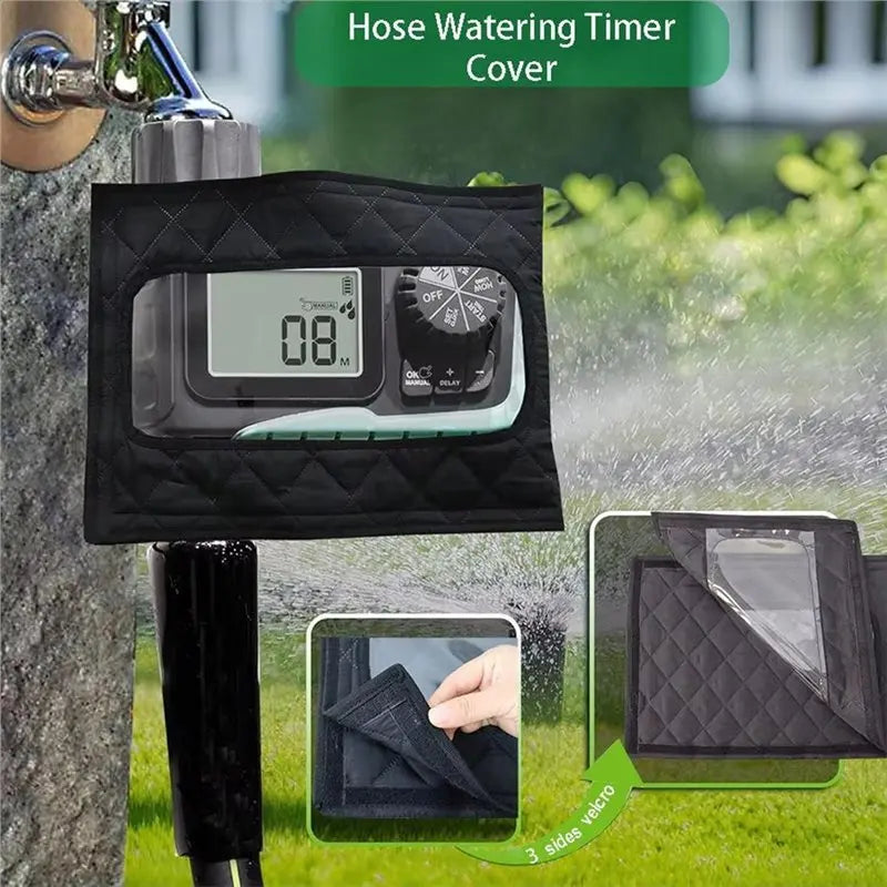 Sprinkler Timer Cover Anti-Freeze Clear PVC Hose Protector
