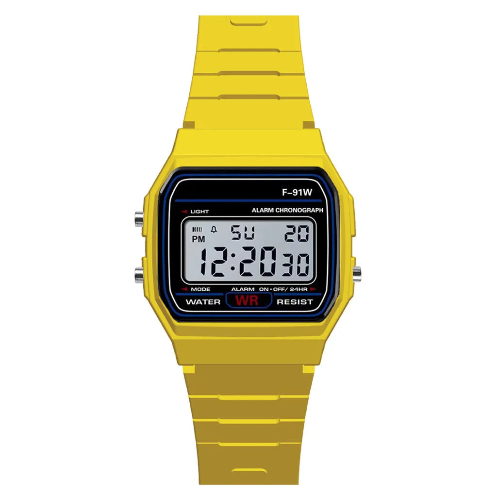 Men's LED Digital Sport Watch – Silicone Strap & Rectangle Dial
