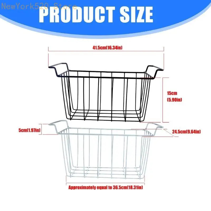 2-Pack Wire Freezer Baskets – Stackable Freezer Organizers