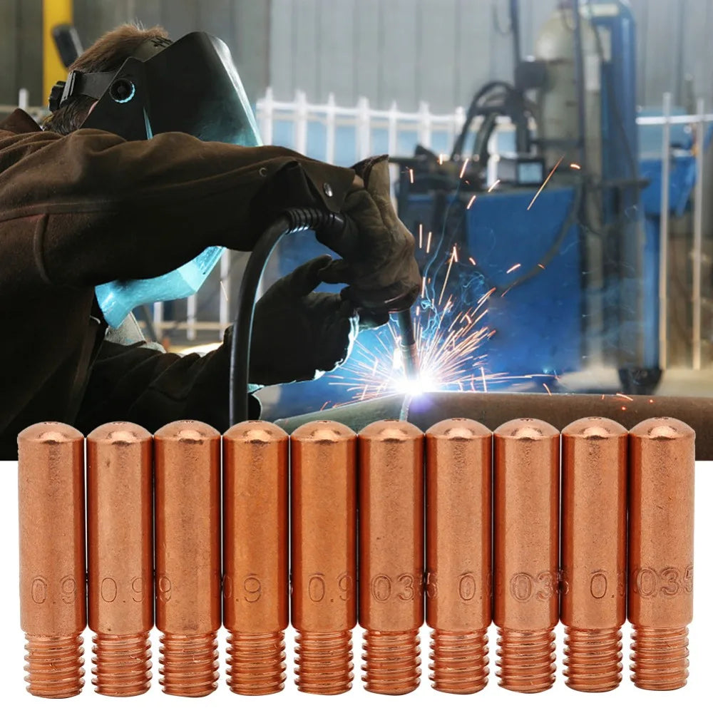 10-Pack Copper MIG Welding Contact Tips M6 Thread – 11-35