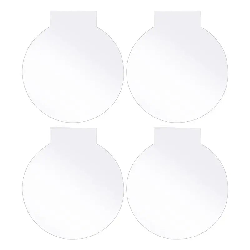 4-Pack Clear Round Acrylic Sheets 4mm – LED Base & DIY Signs