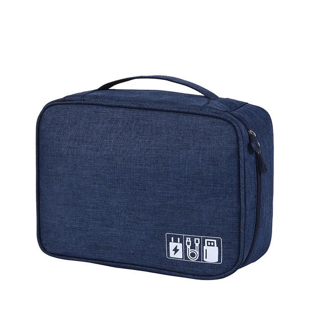 EGYAL Waterproof Travel Cable Organizer Bag | USB & Charger