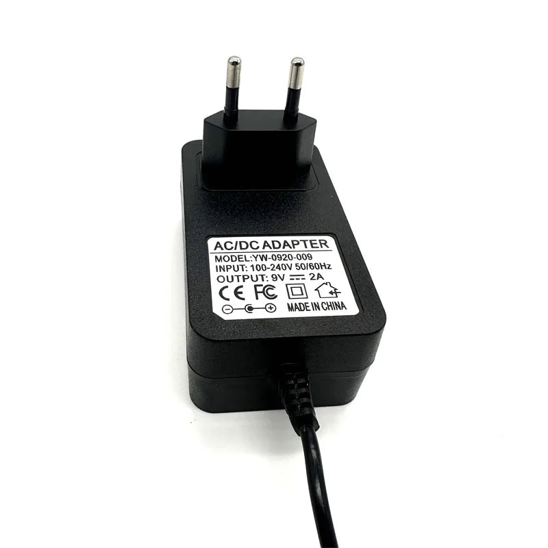 Universal 9V 2A Power Adapter – USB-C, 5.5×2.1 & 5.5×2.5mm