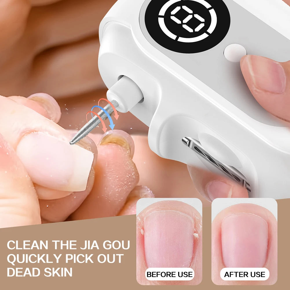 Misscheering 4-in-1 Electric Nail Clipper with LED Light & USB