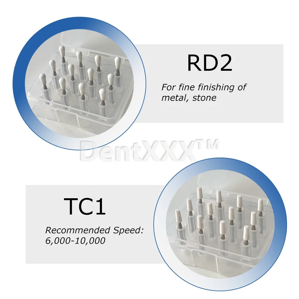 12Pc White Aluminum Oxide Grinding Bits 2.35mm Rotary Tool
