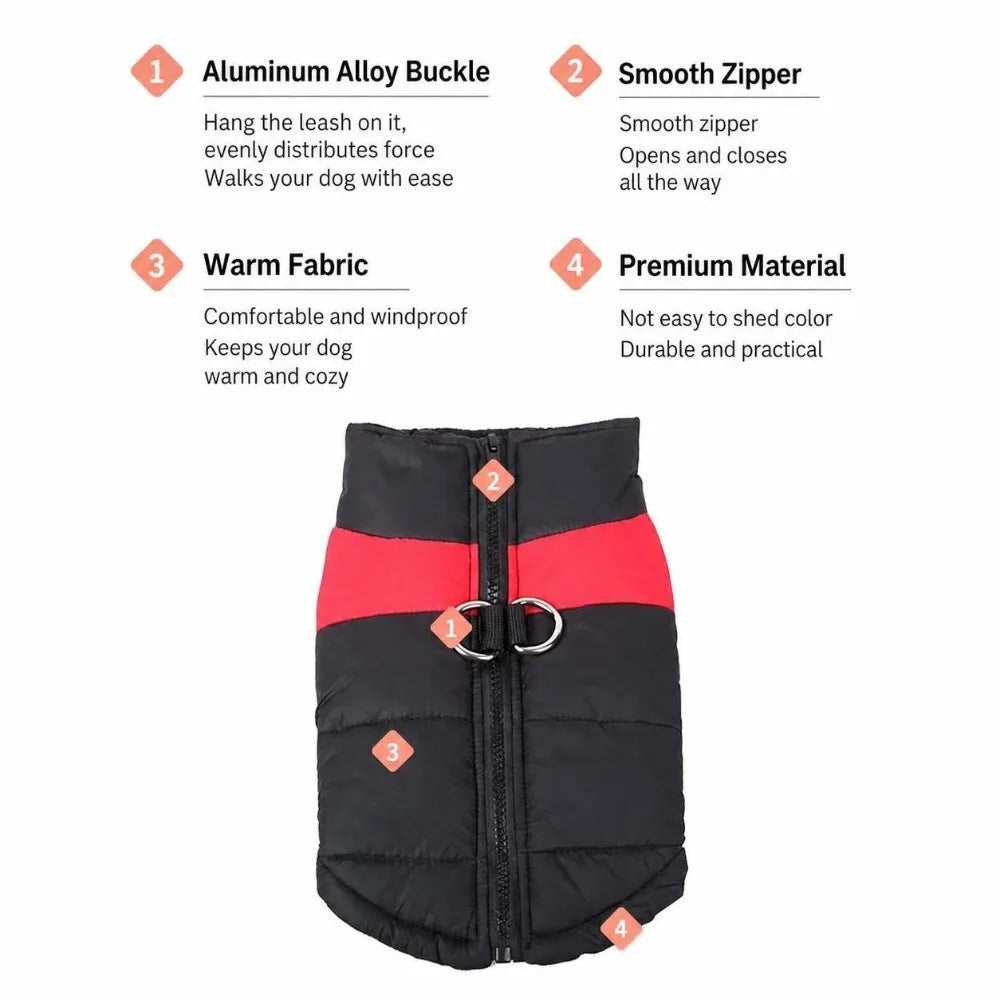 Thickened Winter Dog Jacket Windproof Bodysuit – S to XXL