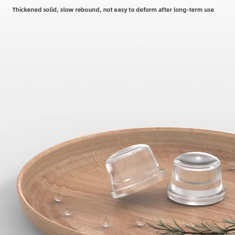 Transparent Silicone Door Stopper Wall Protector No-Drill