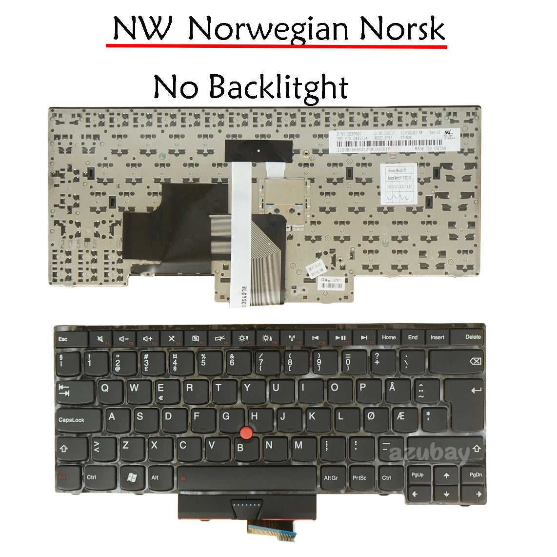 AZUBAY Multi-Language Keyboard for Lenovo ThinkPad E430S S430