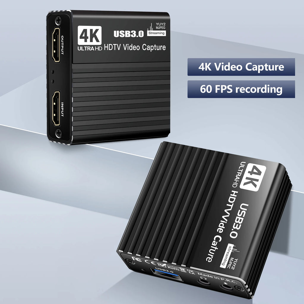 USB 3.0 Video Capture Card 4K HDMI 1080P 60FPS Game Recorder