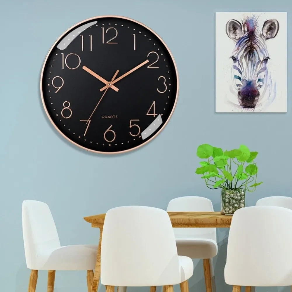 8 Inch Silent Quartz Wall Clock – Battery Operated Home Decor