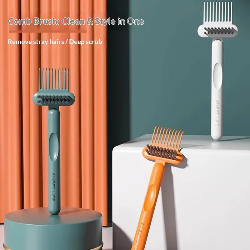 2-in-1 Hair Brush & Comb Cleaner Rake – Portable Daily Tool