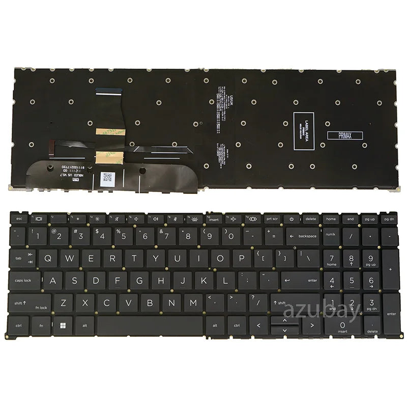 White Backlit Keyboard for HP ZBook Fury 16 G9 G10 G11 US UK
