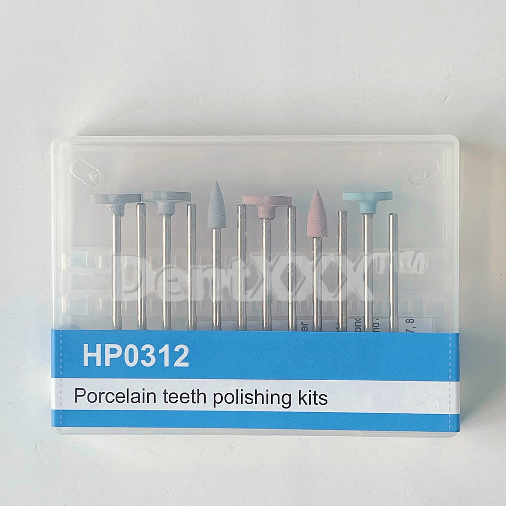 12-Pc Ceramic Silicone Polishing Kit – Disc, Pointed & Wheel