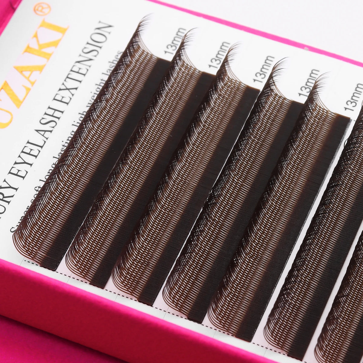 XIUSUZAKI Brown U-Shaped 3D 4D 5D Mink Volume Fan Lash Extensions
