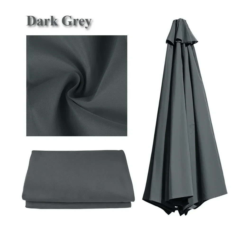 Waterproof Replacement Parasol Canopy 2–3M | 6 & 8 Rib Patio