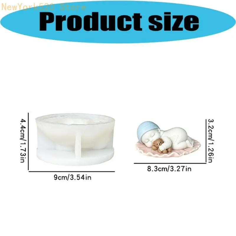Silicone Baby Bear Candle Mold – DIY Wax Casting Figure