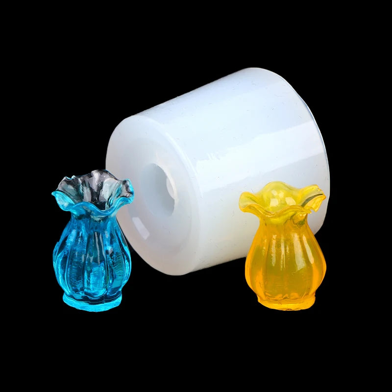 1:12 Dollhouse Miniature Vase Silicone DIY Mold | Flower Decor