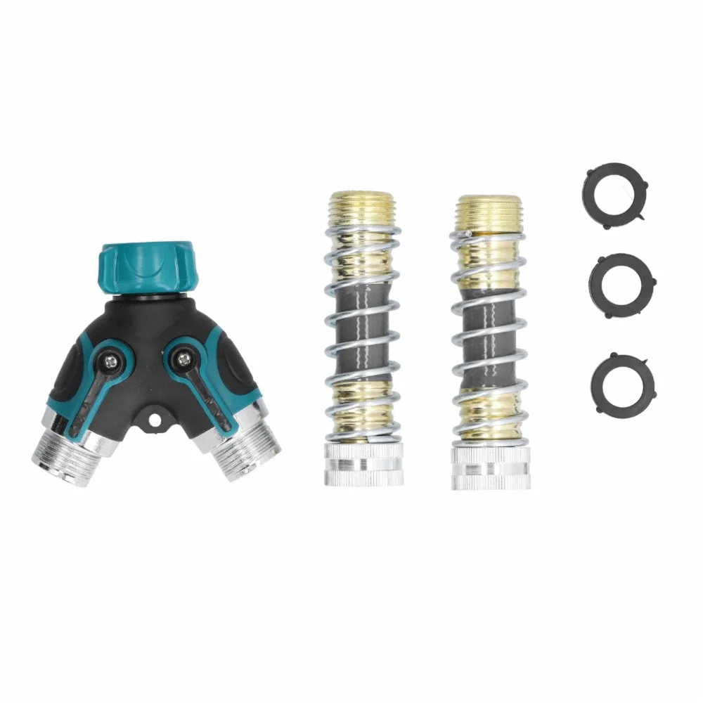 Y-Shape 2-Way Garden Hose Splitter 3/4 in GHT Zinc Alloy