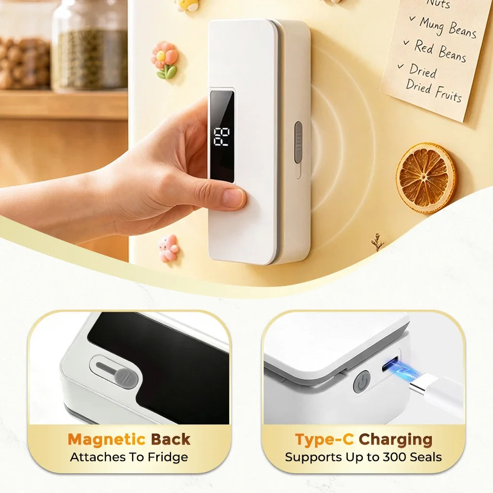 FLAREMORE Mini Rechargeable Handheld Heat Sealer – 8-Speed