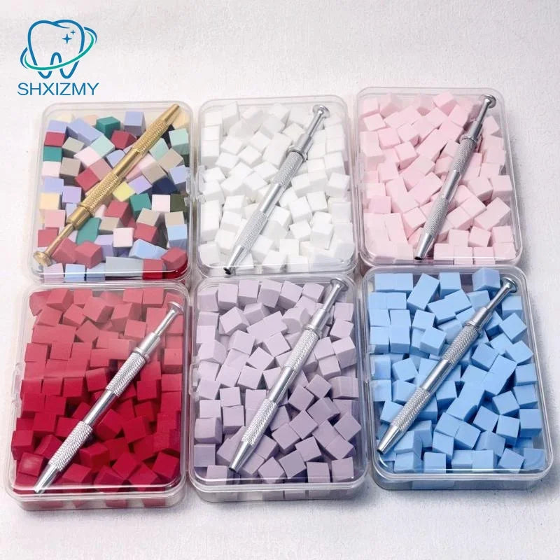 100Pcs Gradient Nail Sponge Brushes for Gel Polish & Glitter Art