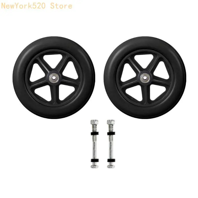 2Pcs Wheelchair Front Caster Wheel 6/7/8 Inch Universal Replacement