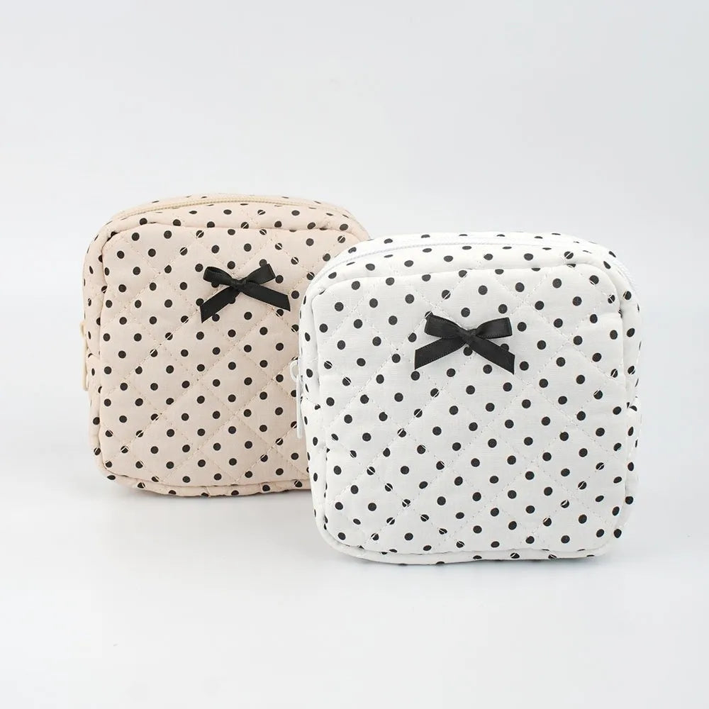 Polka Dot Makeup Bag – Large Travel Toiletry Organizer