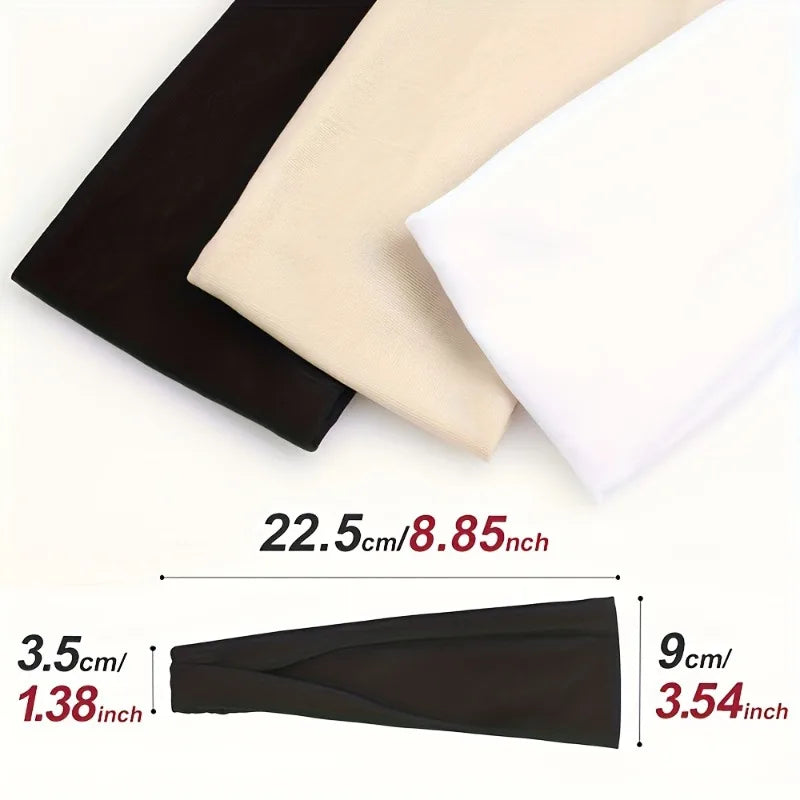 Wide Elastic Sports Headband for Running, Yoga & Fitness