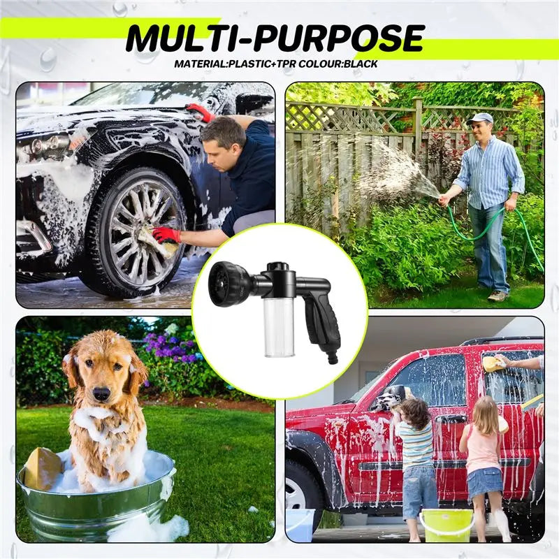 2-Piece Pet Bathing Set – Foam Sprayer & Rubber Grooming Comb