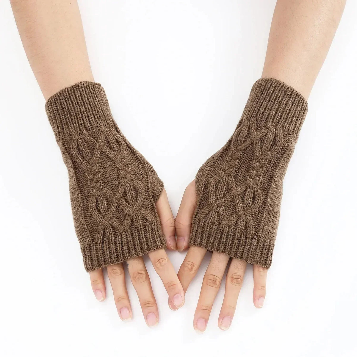 Soft Knit Half Finger Winter Gloves for Women & Men