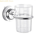 Wall Mount Toothbrush Holder Suction Cup Metal Rack