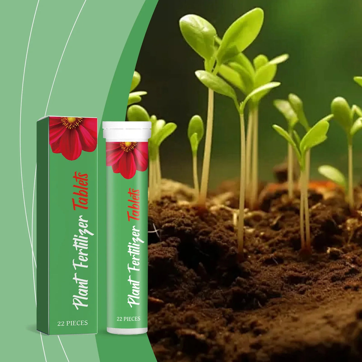 22pc Slow-Release Organic Fertilizer Tablets – Plants & Flowers
