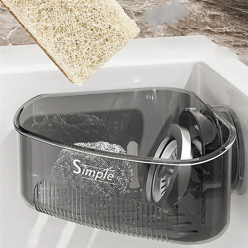 Sink Corner Organizer Rack Suction Cup Mount – Set of 2
